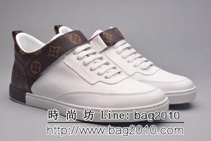 路易威登LV 高端狠貨 原版絲綢皮時尚休閒運動低幫男鞋 8FX2050